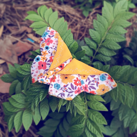 Moño Mariposa de tela Origami