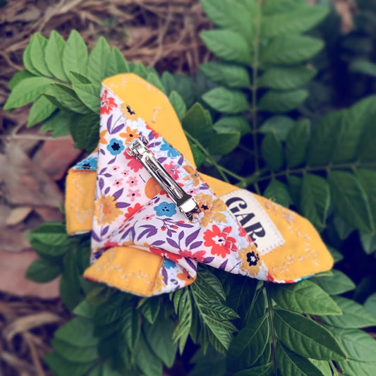 Moño Mariposa de tela Origami